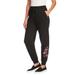 Plus Size Women's Better Fleece Jogger Sweatpant by Woman Within in Black Floral Embroidery (Size 2X)