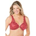 Plus Size Women's Embroidered Front-Close Underwire Bra by Amoureuse in Classic Red (Size 48 B)