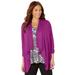 Plus Size Women's AnyWear Cascade Jacket by Catherines in Berry Pink (Size 2X)