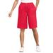 Plus Size Women's 7-Day Elastic-Waist Cotton Short by Woman Within in Vivid Red (Size 26 W)