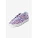 Extra Wide Width Women's The Bungee Slip On Sneaker by Comfortview in Purple Floral (Size 11 WW)