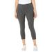 Plus Size Women's Knit Legging Capri by Catherines in Black Marled (Size 3X)