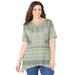 Plus Size Women's Sparkle & Swirl Tunic by Catherines in Grapeleaf Bandana Placement (Size 2X)