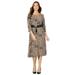 Plus Size Women's Strawbridge Fit & Flare Dress by Catherines in Classic Animal Neutral (Size 5X)