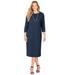 Plus Size Women's Liz&Me® Ponte Knit Dress by Liz&Me in Navy (Size 4X)