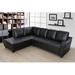 Black Sectional - Red Barrel Studio® Milagros 96.2" Wide Faux Leather Left Hand Facing Sofa & Chaise Faux Leather | 34 H x 96.2 W x 72 D in | Wayfair