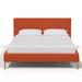 AllModern Rand Upholstered Bed Upholstered, Polyester in Orange | 37 H x 82 W x 90 D in | Wayfair 765237898D024010BCFE15F0F612B8A0