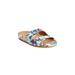 Wide Width Women's The Maxi Footbed Sandal by Comfortview in Garden Multi (Size 12 W)