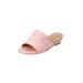 Extra Wide Width Women's The Capri Mule by Comfortview in Pink Embroidery (Size 9 1/2 WW)