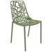 Red Barrel Studio® Joeliz Patio Dining Side Chair Metal in Green | 32 H x 18.5 W x 15.5 D in | Wayfair B9E596ED5FD64E0EA8FA58DD3A478976