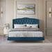 House of Hampton® Dwaylon Tufted Platform Bed Upholstered/Velvet in Blue | 45 H x 79.7 W x 84.5 D in | Wayfair A1A5F522DC5D4D61BE76415DE22648A7