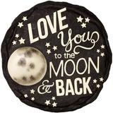 Arlmont & Co. MOON & BACK STEPPING STONE Stone, Resin in Gray | 10 H x 10 W x 1 D in | Wayfair C0902A01AE014D5F89970C070B369BF5