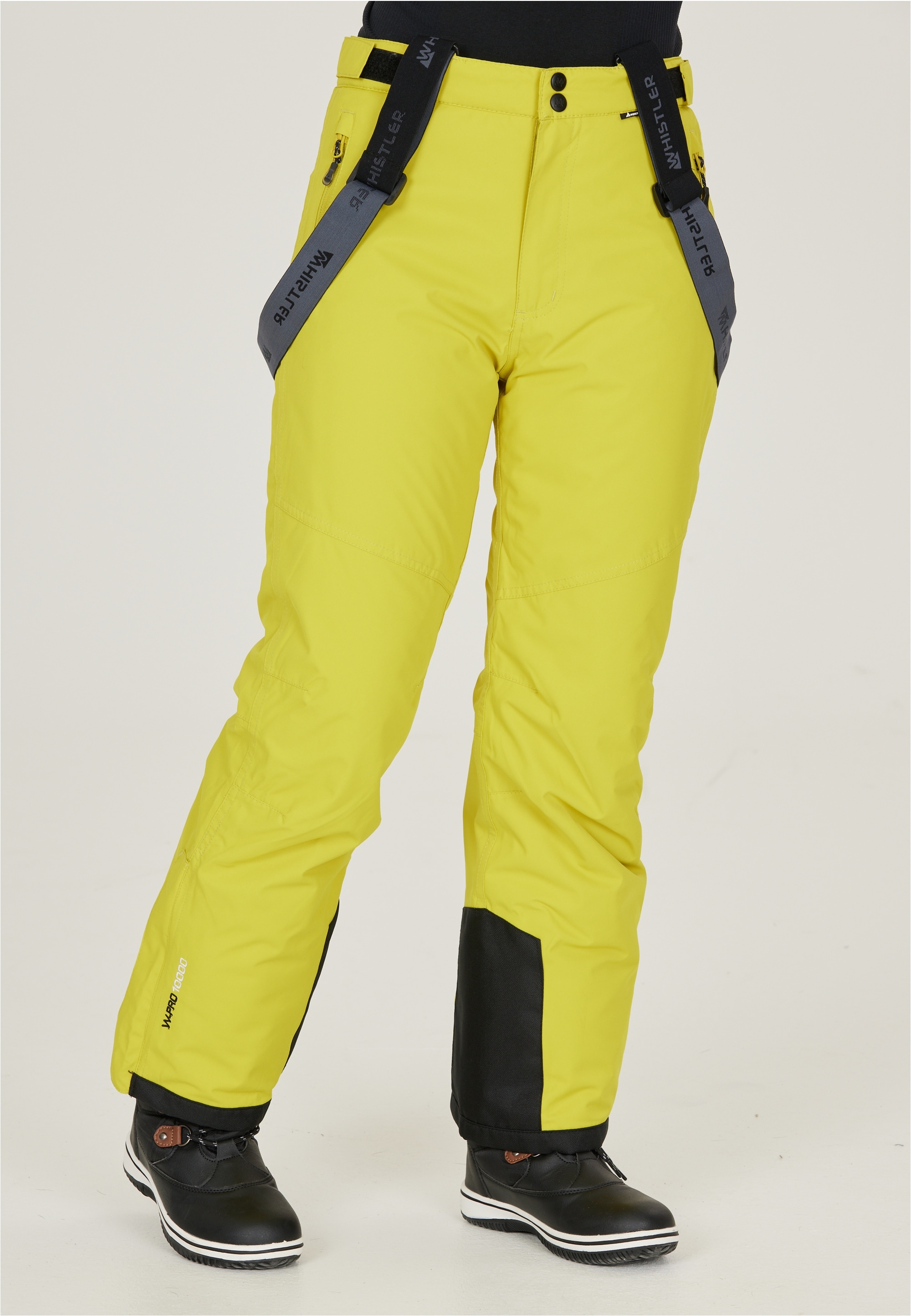 Skihose WHISTLER "Fairfax", Kinder, Gr. 140, EURO-Größen, gelb (neongelb), 100% Polyester, unifarben, Sportlich, lang, Hosen, mit wind- und wasserdichter Funktionsmembran Image