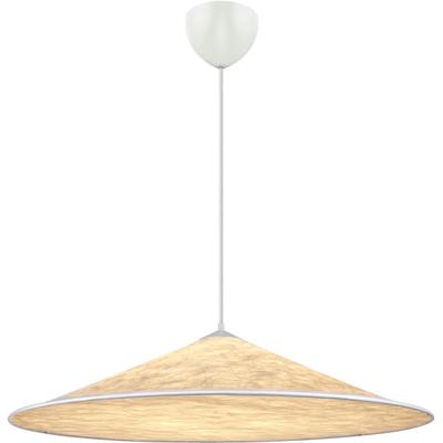 Pendelleuchte "Hill", weiß, Ø 85,00cm H: 22,00cm, DESIGN FOR THE PEOPLE, Lampen, Moderner Japandi-Stil, modernes und den