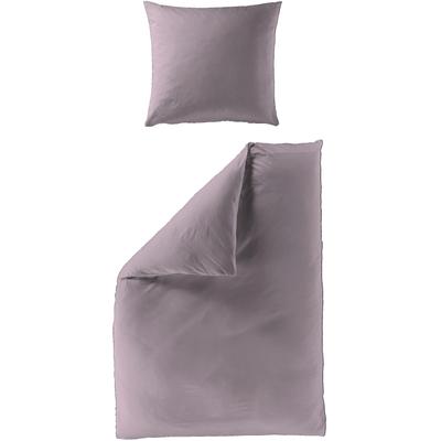 Bettwäsche BIERBAUM "Elegant uni", lila (flieder), B/L: 155cm x 220cm, , Mako-Satin, B/L: 80cm x 80cm, Mako-Satin, Obermaterial: 100% Baumwolle, Bettwäsche, Mako-Satin, 100 % Baumwolle, Uni, pflegeleicht Image