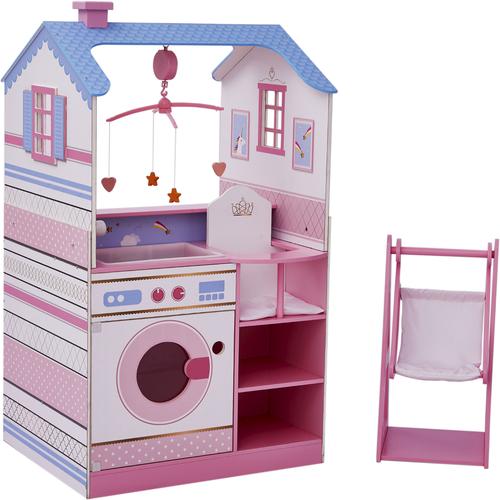 "Puppenhaus TEAMSON™ KIDS ""Olivia's Little World, Olivia's Pflegestations"" Puppenhäuser bunt (rosa, blau, weiß) Kinder Puppenhaus für Babypuppen"