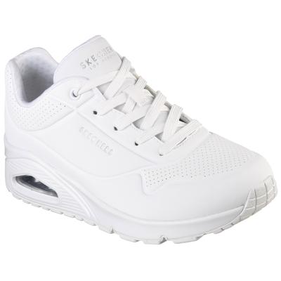 Sneaker SKECHERS "Street Uno - Stand on Air", Damen, Gr. 39, weiß (weiß, weiß), Lederimitat, sportlich, Schuhe, Freizeit