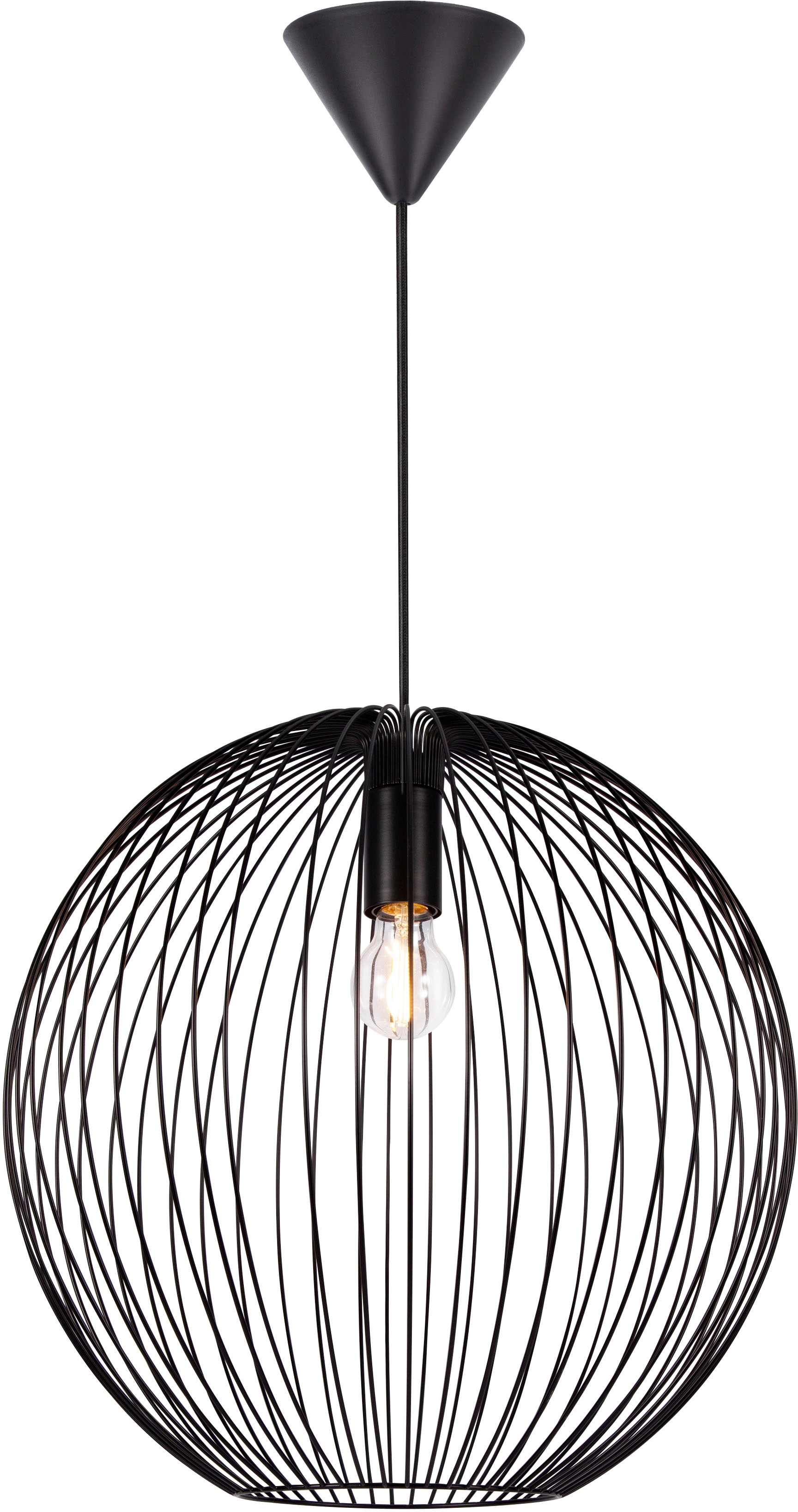 NORDLUX Pendelleuchte "Beroni", schwarz, Ø 45cm H: 43cm, 1 Stk., Leuchten, Minimalistisches und industrielles Design, stabiles Metall-Gehäuse Image