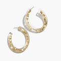 Madewell Jewelry | Madewell Paillette Resin Gold Speckles Oval Hoop Earrings Sterling Silver Posts | Color: Gold/Silver | Size: Os