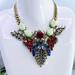 J. Crew Jewelry | J.Crew Vintage Gorgeous Crystal Flowers Statement Necklace | Color: Gold/Pink | Size: Os