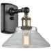 Orwell 8" LED Sconce - Black Brass Finish - Clear Shade