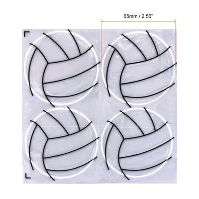 Reflective Stickers, 8in2 Sets 2.6 Inch Volleyball Safety Tape Strips, White