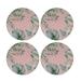 Botanical Porcelain Salad Plates - Set of 4 - 8"Dia. - Green