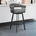 Chelsea Faux Leather Upholstered Swivel Bar/Counter Stool with Arms