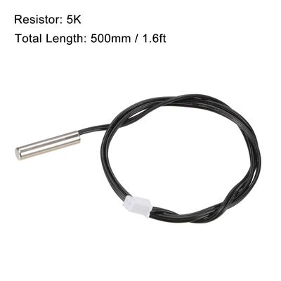 5K Temperature Sensor Probe, Stainless Steel NTC Thermal Sensor Probe