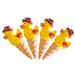 4-Pack Cute Duck Plant Watering Globes Decorative Self Watering Spikes Planter Insert Laterite Plant Watering Devices Automatic Plant Waterer for Indoor Outdoor Plants