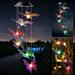Pcapzz Wind Chime Butterfly Wind Chime Butterfly Solar Lights 120mAh Decorative Wind Chime Colorful Light Waterproof Hanging Lamp for Garden Home Yard