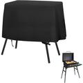 Grill Cover Fits for 17inch 22inch Griddle with Hood and Stand Waterproof Griddle Cover Windproof BBQ Grilling Cover for Outdoor Cooking and Camping - 40X23X29inch(Black)