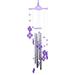 mnjin memorial wind chime outdoor wind chime unique tuning relax soothing melody sympathy wind chime for mom and dad garden patio patio porch home decor purple