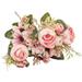 Bunches Artificial Flowers Silk Roses Buds Silk Flowers Real Looking with Stems for Decoration Wedding Party Centerpieces Pink