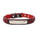 Multi-size Optional Comfortable Leather for All Size Dog Adjustable with Braided Pattern Name Engravable Pet ID Tags Dog Supplies Dog Collar Dog Leads RED XS COLLAR