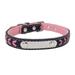 Multi-size Optional Comfortable Leather for All Size Dog Adjustable with Braided Pattern Name Engravable Pet ID Tags Dog Supplies Dog Collar Dog Leads PINK XS COLLAR