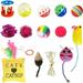 Cat Toys Balls Kitten Cat Ball Toys Assortments Including Rainbow Ball Crinkle Ball Sparkle Ball Bell Balls Furry Cat Toys Balls Soft Pom Pom Balls for Cats and Kitten 14 PCS