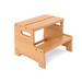 Meadow Lane Step Stool Wood in Brown | 15.93 W x 14.44 D in | Wayfair ML.1499.01.RO.PAPF