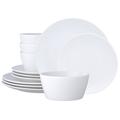 Noritake Colorscapes Swirl 12-Piece Coupe Dinnerware Set, Service For 4 Porcelain/Ceramic in White | Wayfair 43813-12E