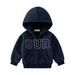 TAIAOJING Kids Girls Cute Jacket Child Kids Toddler Infant Baby Boys Letter Patchwork Long Sleeve Coats Outer Outwear Outfits Clothes 3-4 Years