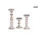 SR-HOME Candle Holder For Pillar Candles Set Of 3 Decorative Wood Candlestick Holders | 12 H x 3.1 W x 3.1 D in | Wayfair SR-HOMEa8f081a