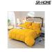 SR-HOME Washed Duvet Cover Set 3 Pieces w/ Zipper Closure Corner Ties Microfiber in Yellow | Wayfair SR-HOME6297e47