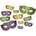 The Beistle Company Mardi Gras Mask Cutouts in Green/Indigo/Yellow | Wayfair 54006