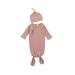 ZIYIXIN Newborn Baby Ribbed Cloth Sleeping Bag Casual Warm Nightcap Cotton Front Cardigan Long-Sleeved Hood