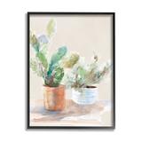 Stupell Industries Potted Cactus Plants Watercolor Giclee Texturized Wall Art By Lanie Loreth in Blue/Brown/Green | 14 H x 11 W x 1.5 D in | Wayfair