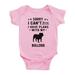 Sorry I Can t I Have Plans With My BullLove Pet Dog Love Pet Dog Funny Baby Jumpsuits (Pink 0-3 Months)