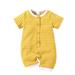 Summer Clothes for Boys Toddler Boy Easter Outfit 2t Stripe Shorts Suit Sleeves Ribbed Baby Boys Jumpsuit Girls Bodysuit Romper Kids Boys Romper&Jumpsuit Baby Boy Warm Bodysuit