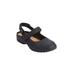 Wide Width Women's The Joelle Sling by Comfortview in Black (Size 7 1/2 W)