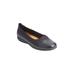 Extra Wide Width Women's The Vivi Flat by Comfortview in Black (Size 10 WW)