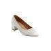 Wide Width Women's The Knightly Pump by Comfortview in White (Size 8 W)